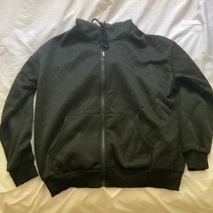 Black Zip Up Hoodie. Brand: Shein, Color: Black, Size: Small